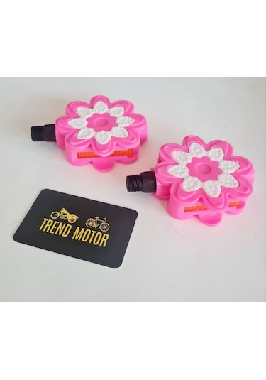Pedal Takım Pembe Çiçek Model - 16 - 20 Jant Kız Çocuk Bisikleti