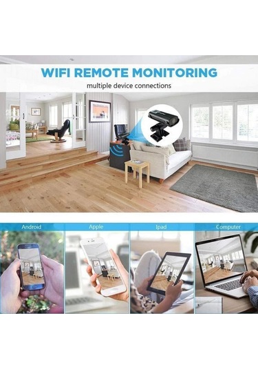 Yifomall Kablosuz Wifi Güvenlik Kamerası 1080p Gece Görüşlü Hareket Algılama Şarj Edilebilir Ev/ofis İçin