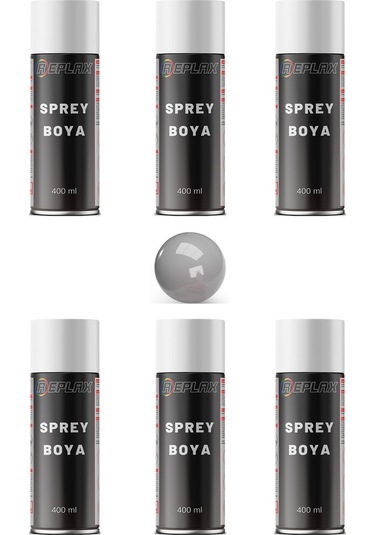 6 Adet Ral 8802 Gümüş Sprey Boya 400 Ml.