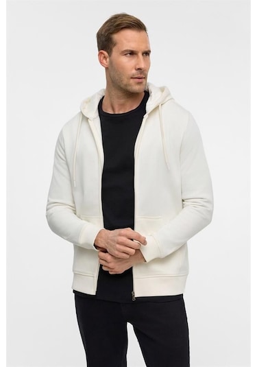 SÜVARİ Beyaz Regular Düz Bisiklet Yaka Sweatshirt Beyaz