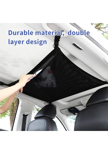 Ulzyvf Araç Tavanı Depolama Filesı - Suv Ve Kamyonetler İçin Ayarlanabilir Organizatör Siyah Siyah