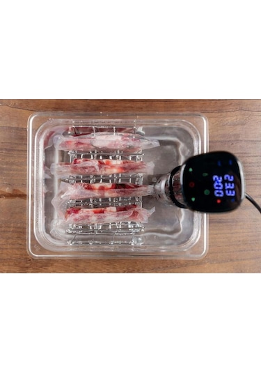 Sous Vide Raf Vakum Kese Ayırıcı 304 Paslanmaz Çelik Gıda Çerçevesi Daldırma Sirkülatörler İçin 11l 25l Konteyner Su İle Kullanın Paslanmaz Çelik