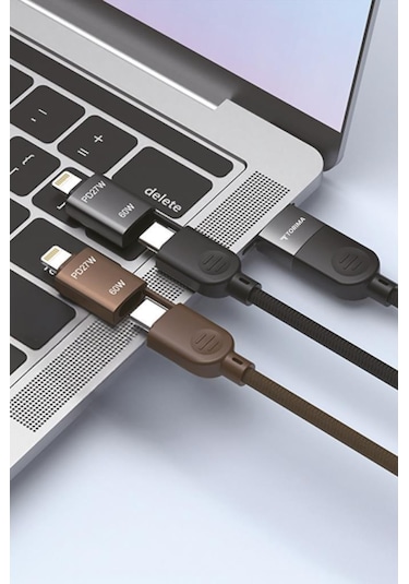 Torima U17 4 İn-1 Type-C To Type-C And Ligthning USB 85 W 100 CM Hızlı Şarj Ve Data Kablosu