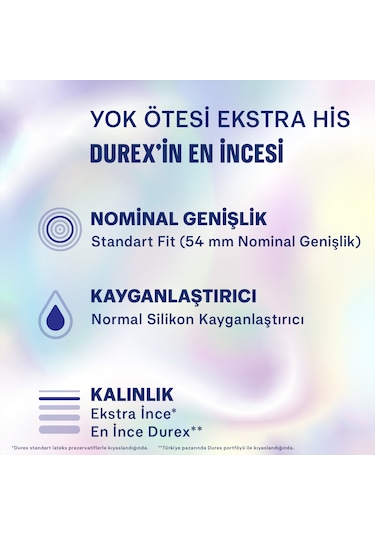 Durex Yok Ötesi Ekstra His Prezervatif 20'li + Ultra Kaygan Prezervatif 20'li