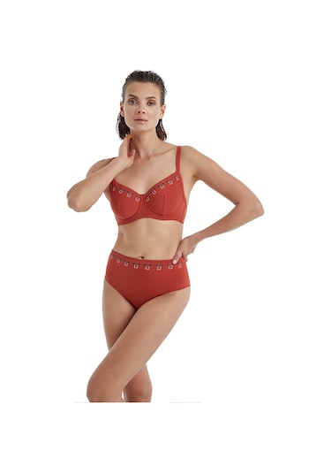Blackspade Kadın Yüksek Bel Bikini Altı 10512 - Kiremit