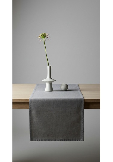 Gri Şık Masa Runnerı 50x150 Cm Modern Ve Zarif Masa Örtüsü Runner Gri