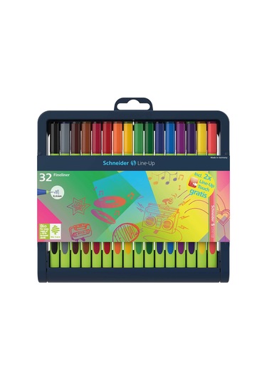 Schneider Fineliner 32'Li Set Fiber Uçlu 0.4 Mm