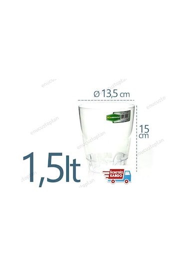 Orkide Şeffaf Saksı No:2 - 1.5 Lt 3Lü Set