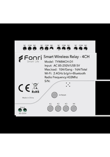 Akıllı Wi-fi Röle - 4 Kanal