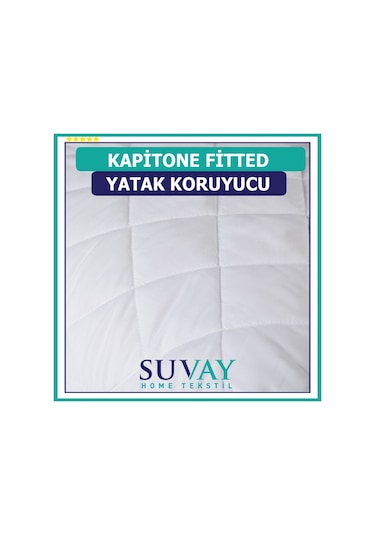 Suvay Kapitone Fitted Yatak Koruyucu Alez Pamuklu Yatak Alezi