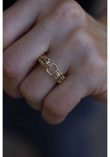 Yenigün Kuyumculuk 14 Ayar Altın Çift Kaplan Yüzük Yzk25667