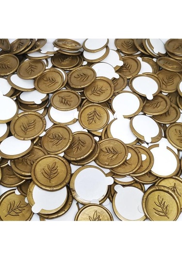 Hazır Mühür Kendinden Etiketli Mum Mührü 50 Adet Mühür