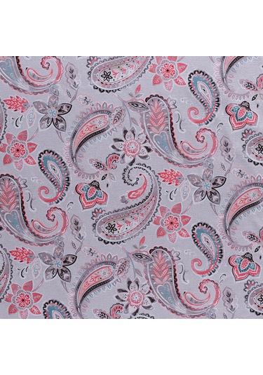 Gri Zemin Dokuma Dijital Baskılı Kadife Şönil