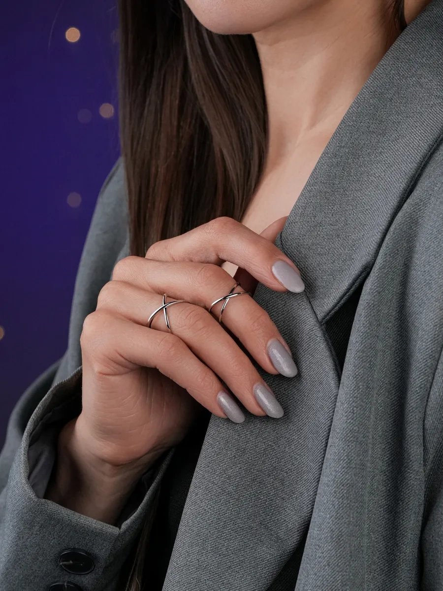 Lucente X Yüzüğü, 925 Gümüş 7700045 Gri