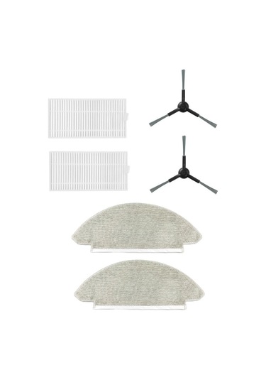 Viomi V5 Pro Uyumlu 2 Adet Yan Fırça 2 Adet Filtre 2 Adet Mop