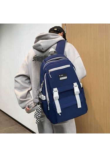 Moda Ve Şık Büyük Kapasiteli Unisex Sırt Çantası, Seyahat Ve Günlük Kullanım İçin Ergonomik Tasarım, Ortaokul Ve Lise Öğrencilerine Uygun Dayanıklı Okul Çantası, Bilgisayar Taşıma Özellikli Kirmizi