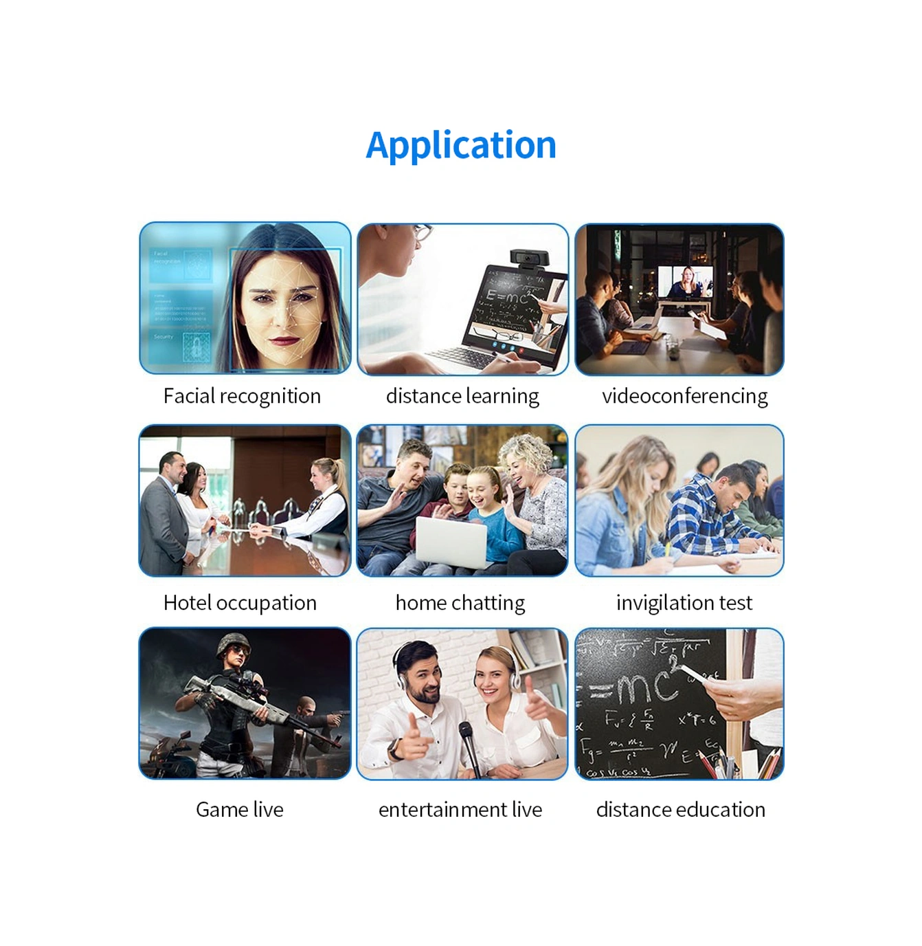 Qingmipy Otomatik Odaklı 2mp 1080p Webcam, Dairesel Işıklı Güzellikli, Mikrofonlu, Video Yayını Ve Toplantılar İçin Uygun