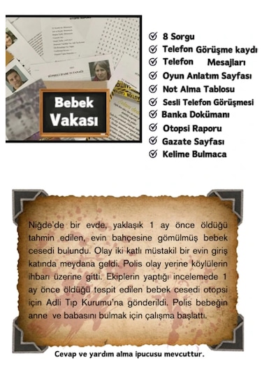 Dedektif Oyunu Dört Farklı Dava Pakedi Bir Arada