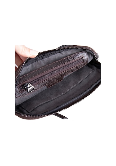 Bloominbag Majeste Nude Buff Brown Curated Deri Clutch Bag Kahverengi