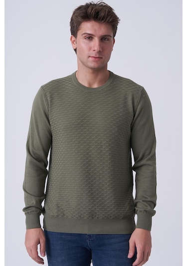 White Stone Alcácer Do Sal 4035 0 Yaka Pamuklu Triko Yeşil Yeşil