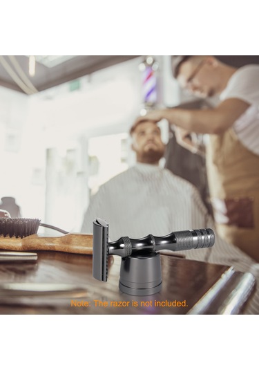 Mufunye Klasik Tıraş Bıçağı Standı - Alüminyum Alaşım, Mat Siyah, Şık Ve Pratik Tasarım