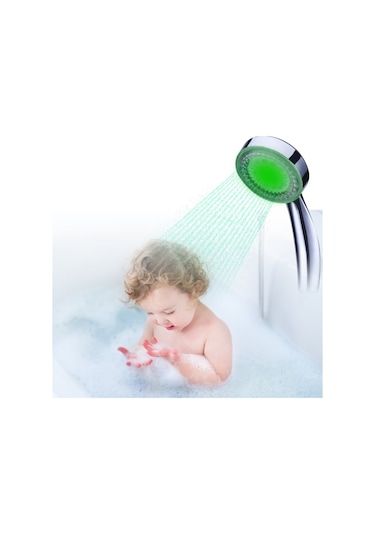 Qingmipy Led Duş Başlığı, Su Akışı İle Çalışır, 3 Renkli Sıcaklık Algılama Ve 7 Renkli Otomatik Değişim Seçenekleri, Su Tasarruflu Abs Malzeme, G1/2 Bağlantı Diğer