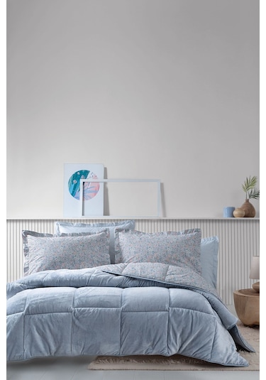 Yataş Bedding Piante Triola Tek Kişilik Set - Mavi