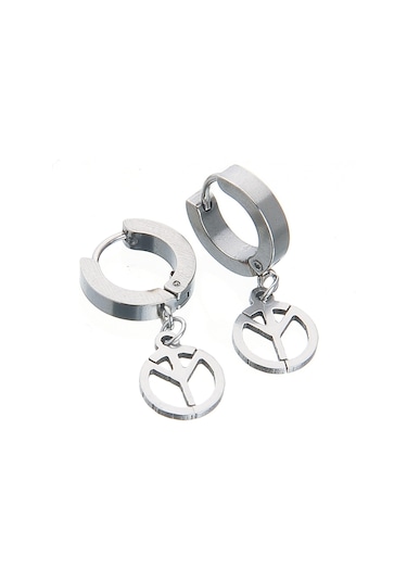 Yeni Moda Sallantılı Erkek Küpe Çelik Takı Aksesuar W P24 T5 Çelik