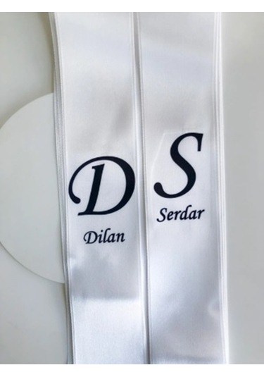 Gelin Damat Isimli Tören Takı Kurdelesi 2 Adet B-32