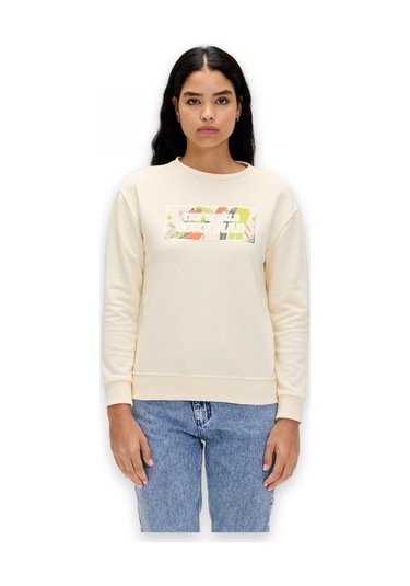 Bad Bear 24.04.12.002 Re-carina Crewneck Sweat Kırık Beyaz Unisex Sweatshirt Kırık Beyaz