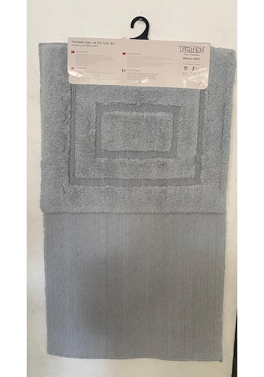 Pamuk Tufting 2'li Klozet Takım,banyo Seti,paspas Seti, Çerçeve V