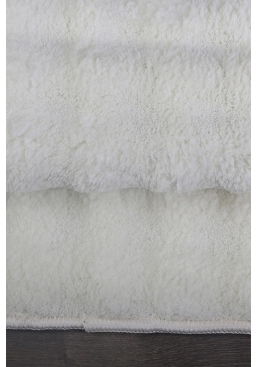 Bubble Krem Büyük Ebat 2'li Banyo Paspas Seti Kaymaz Tabanlı Yıkanablir Klozet Takımı Krem