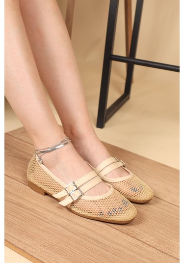 Çift Tokalı File Babet Ten-Ten