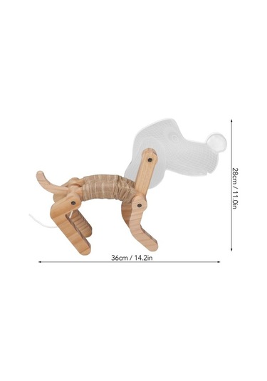 Szypzstore Köpek Gece Lambası, 3d Ahşap Led Sıcak Beyaz Işık Sevimli Taşınabilir Usb Şarj Ofis Yatak Odası Için Dekoratif Işık Çocuk Odası, Erkekler Kızlar Için Doğum Günü Hediyesi Gnodet Renkli
