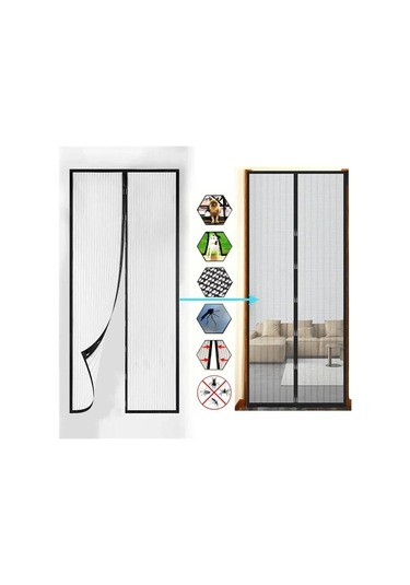 Manyetik Kapı Perdesi Anti-cibinlik Cibinlik Pencere Böcek Ekranı Görünmez Örgü White 90x210cm