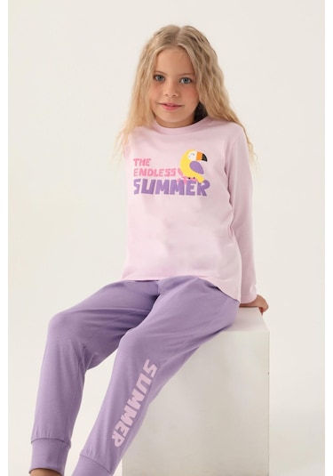 Roly Poly 3401 Garson Endless Kız Çocuk Pijama Takımı Pembe