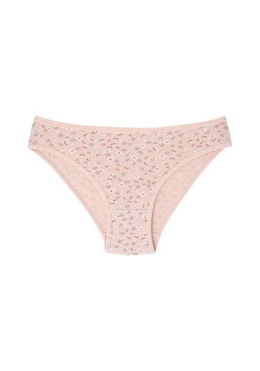 Kadın Desenli Karışık Renkli Külot Slip 7'li Paket Pamuklu Likralı Çok Renkli 1