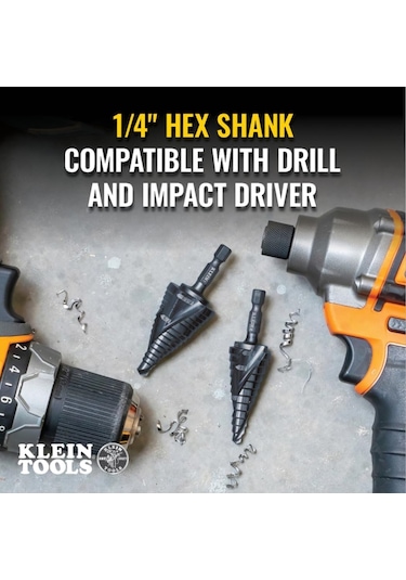 Klein Tools Qrst15 Kademeli Matkap Ucu, Hızlı Çıkarma Spiral Çift