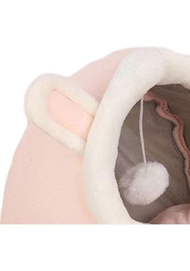Suntek Kedi Yatak Mağara Evi Çadırlar Yumuşak Yuva Pembe-30cmx30cmx28cm