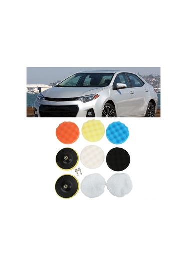 Moveevo 6 İnç 11 Parça Araç Cila Seti: Pnömatik/elektrikli Cila Makinesi İçin, Fiber-sünger Paspaslar, Hızlı Değişim Kanca-loop Tasarımı, Ayna Parlaklığı Artırır