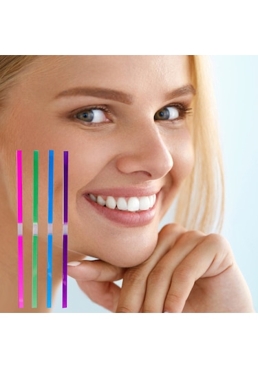 Mufunye 60 Adet Renkli Fiber Cila Şeritleri - Mor, Mavi, Yeşil, Pembe - 152x4mm Boyutunda