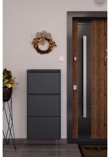 Ceha  3'lü Metal Ayakkabılık - Antrasit K.AYK-3 /AB7024 Antrasit