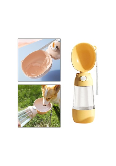 Suntek Köpek Su Şişesi 7,5cmx28,5cm-besleyicili-sarı