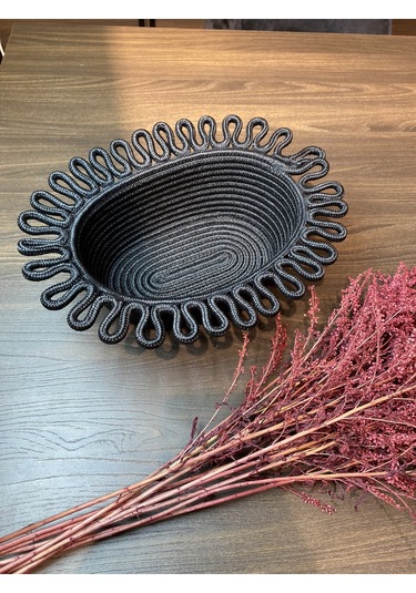 Galaxy Doğal, Jüt, Desenli, Sepet, Dolap Içi, Çocuk Odası, Düzenleyici, Saklama Sepeti Siyah