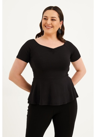 Damla Yaka Tişört (547842893)