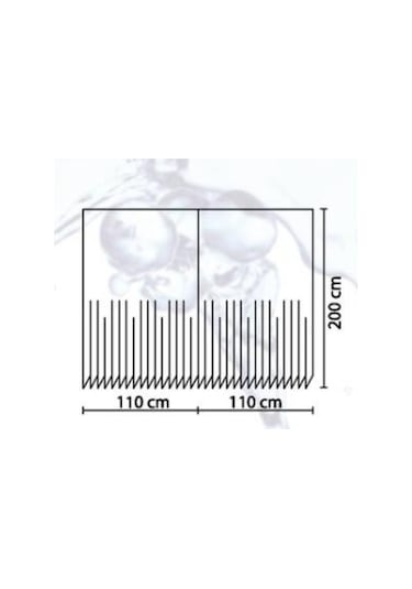 Zethome Evdy Banyo Duş Perdesi 5026 Çift Kanat 2X110X200 Beyaz