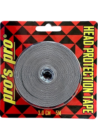 Pros Pro Tenis Raketi Kafa Koruyucu Bant 5 Metre Siyah