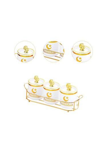 Suntek Şeker Kavanozları Düğün Dekoru Ile Mutfak Tatili Beyaz