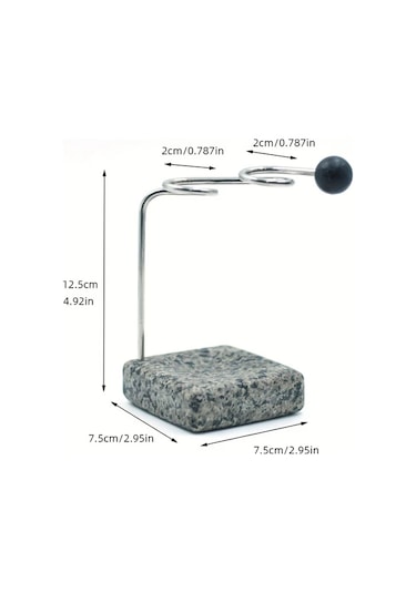 Elmpaly Siyah Granit Diş Fırçası Tutucu - 304 Paslanmaz Çelik Banyo Düzenleyici, Minimal Masaüstü Organizer Siyah