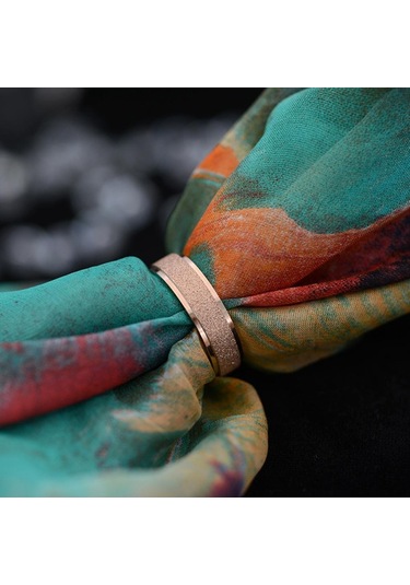 Homyl Düğün Partisi Için Şık Bakır İpek Eşarp Klipleri Altın Gül